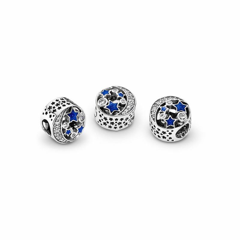 Talismane Pandora Sparkling Night Sky Argint/Albastri (3CJBEiPQ)